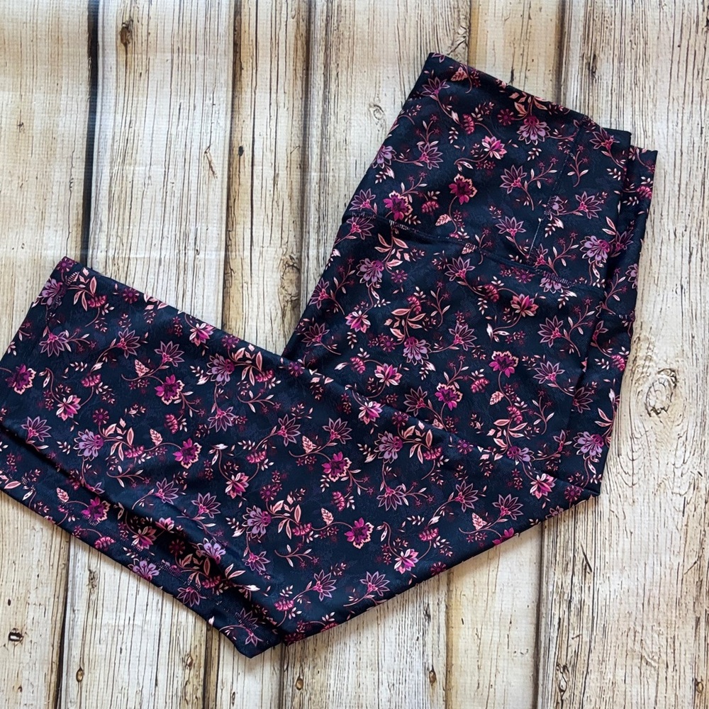 Old Navy Floral Leggings - Navy and Pink